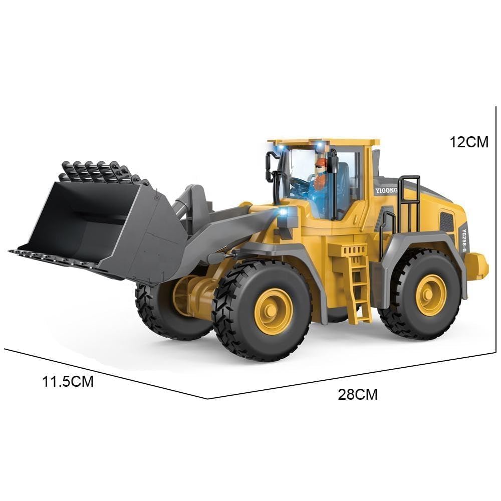 RC Bulldozer Toy with Light and Sound