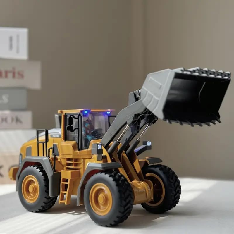 RC Bulldozer Toy with Light and Sound