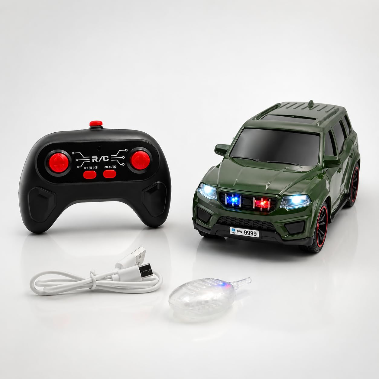 Scorpio-N RC Police SUV Car 1:18 Scale (Plastic) with Smoke Function