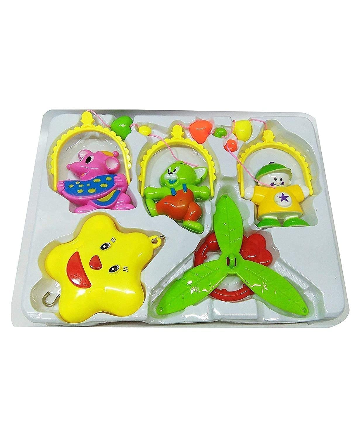 5 pcs Lovely Colorful Musical Hanging Rattle Toys