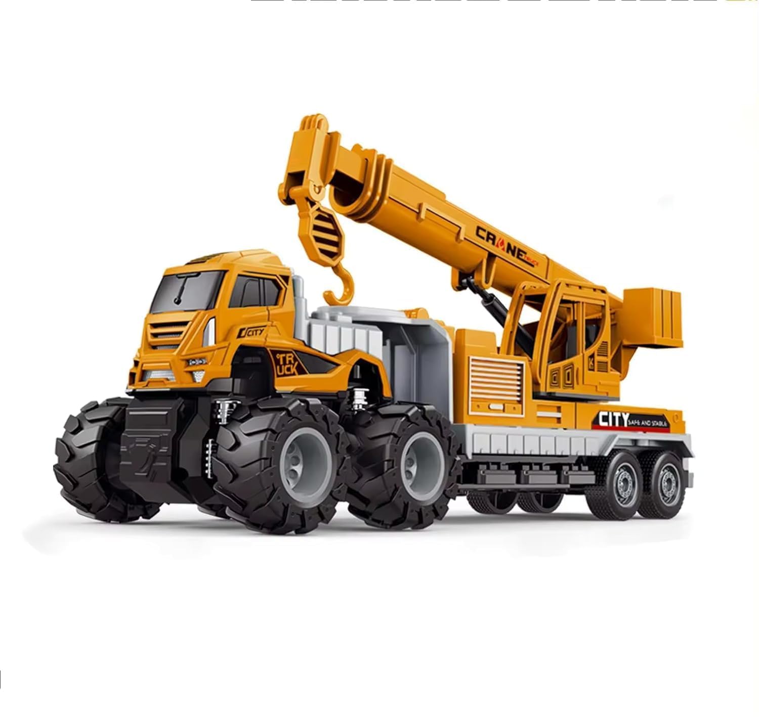 1:43 Metal Head Construction Crane Truck Toys