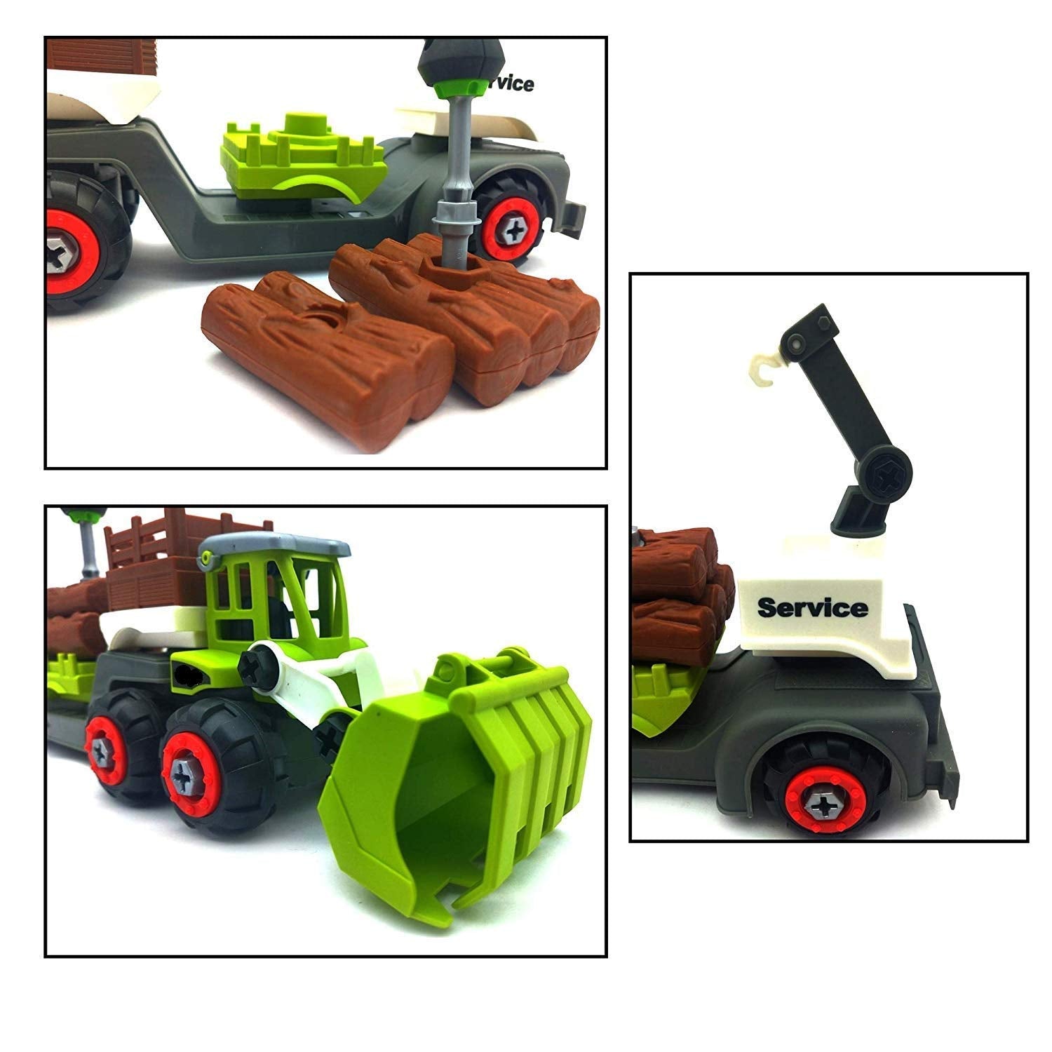 Farmer Truck Friction Powered 3 in 1 Farm Truck Toys
