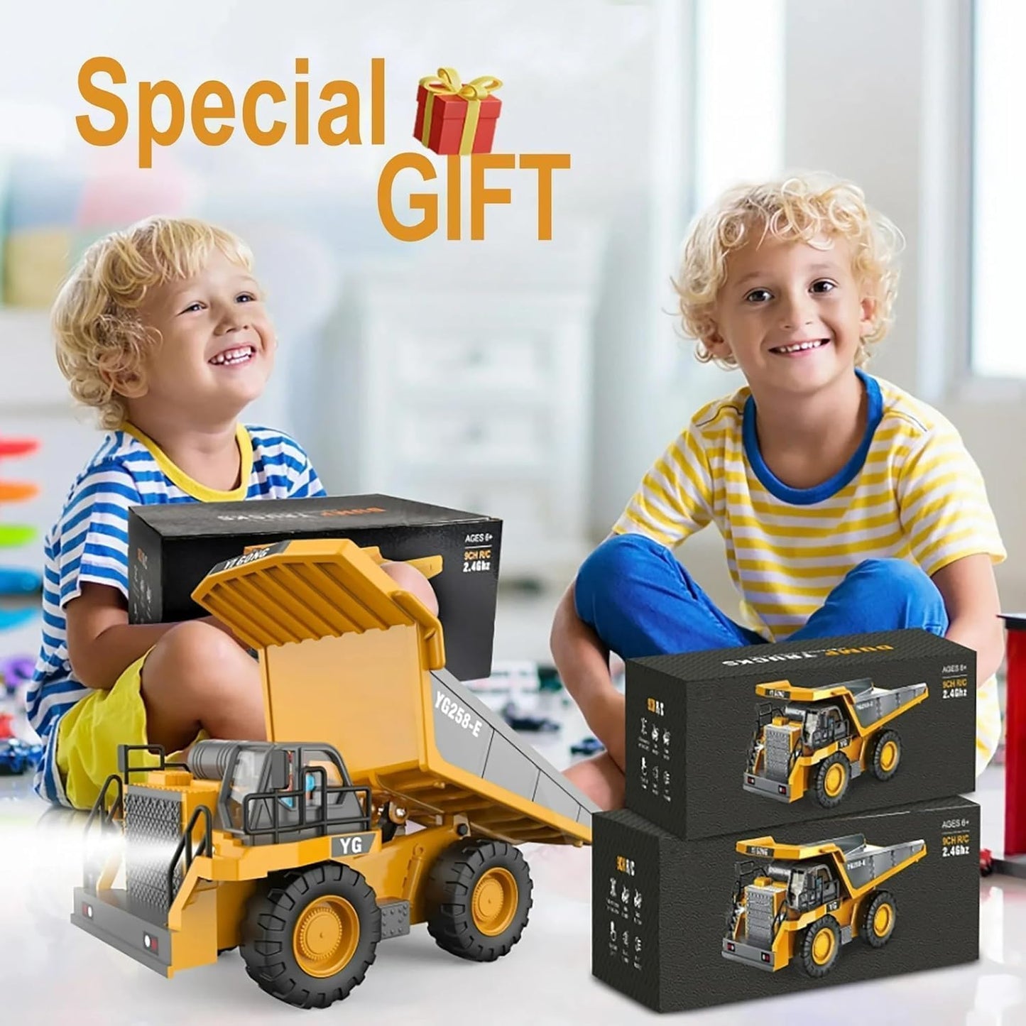 2.4GHz Alloy RC Dump Truck for Kids