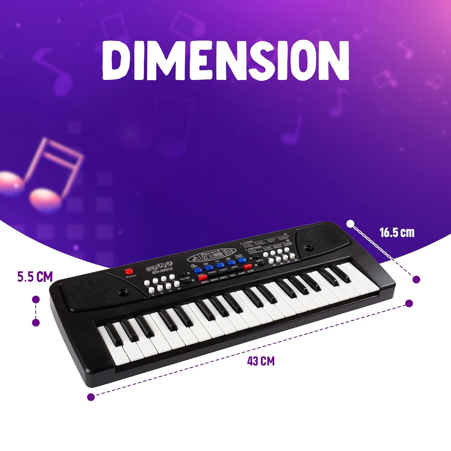 37-Key Kids Keyboard Piano with Microphone