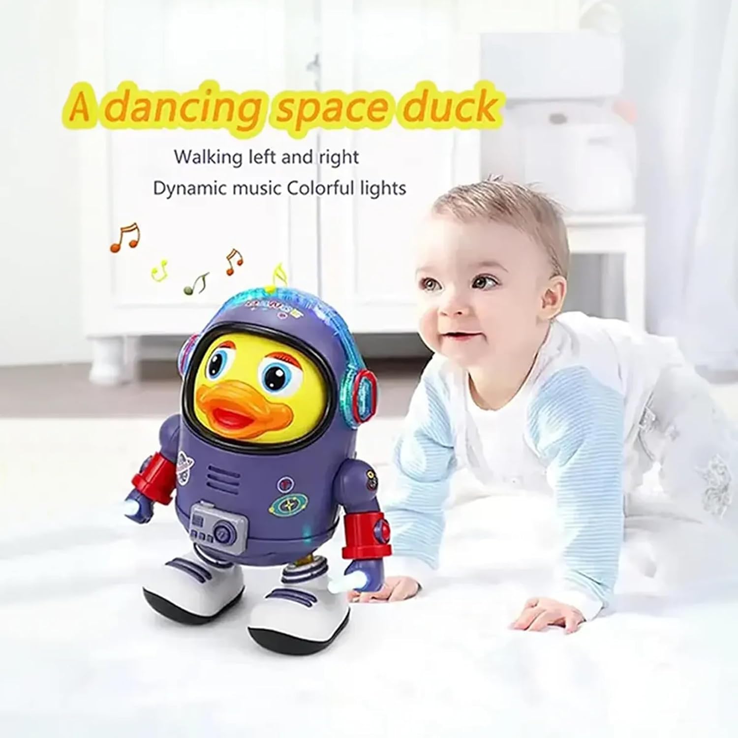 Space Duck Dancing Toy with LED Lights & Music