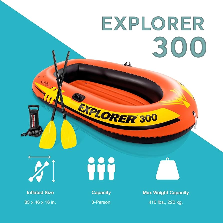 INTEX Explorer 300 Inflatable Boat Set