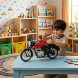 Royal Enfield 1:15 Scale Diecast Motorcycle Model Toy, Pull Back Action, Bullet Bike