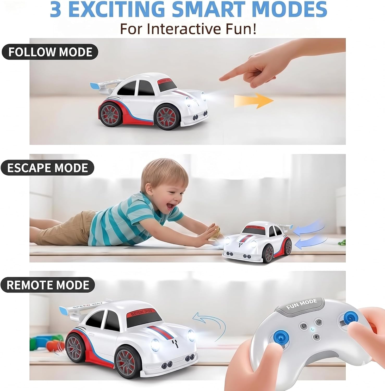 RC Intelligent Sensor Stunt Car Toy for Kids