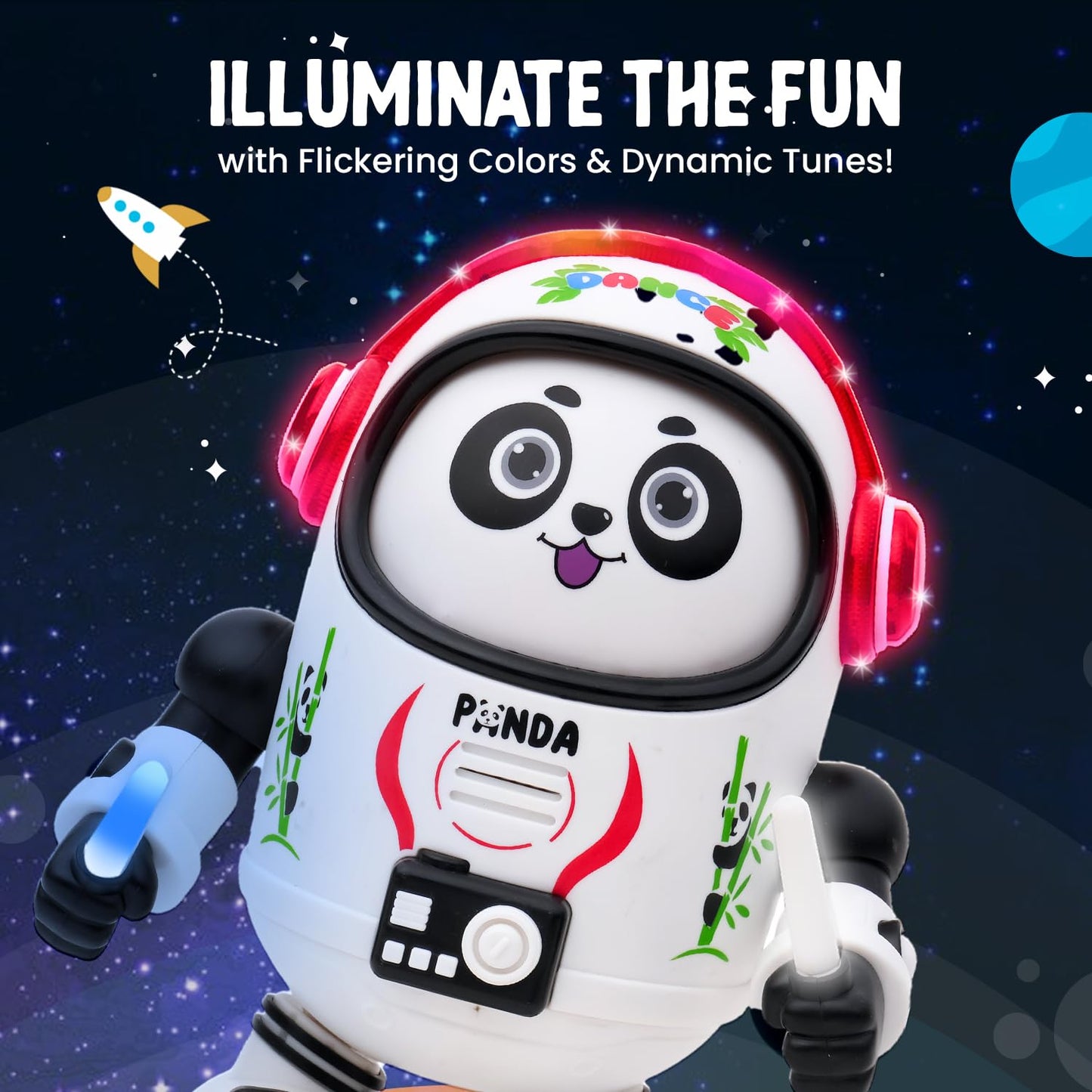 Dancing Space Panda Toy with Lights Sound and Music