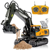 RC Excavator with Metal Shovel and 680° Rotation, Hydraulic Excavator