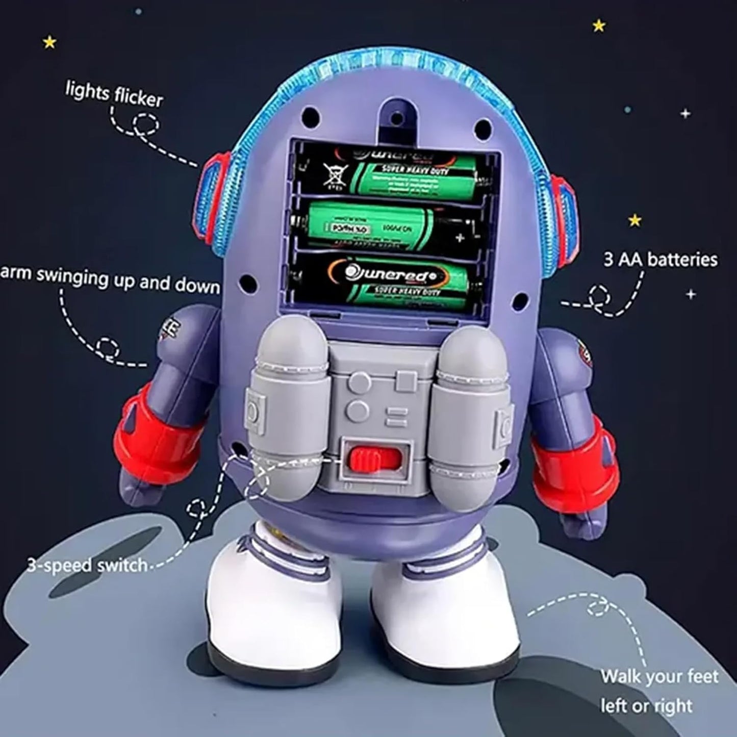 Space Duck Dancing Toy with LED Lights & Music