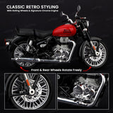 Royal Enfield 1:15 Scale Diecast Motorcycle Model Toy, Pull Back Action, Bullet Bike