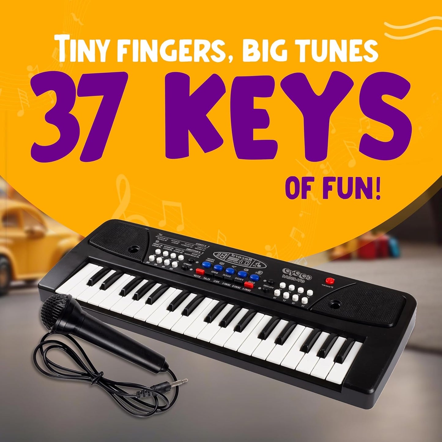 37-Key Kids Keyboard Piano with Microphone