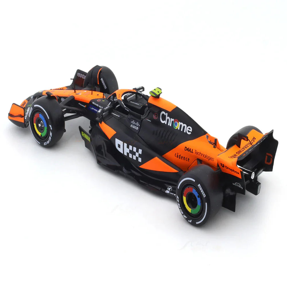 Bburago 2024 McLaren MCL38 No.4 with figure 1:24 Bburago licensed diecast Scale Model car collectible