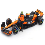 Bburago 2024 McLaren MCL38 No.4 with figure 1:24 Bburago licensed diecast Scale Model car collectible