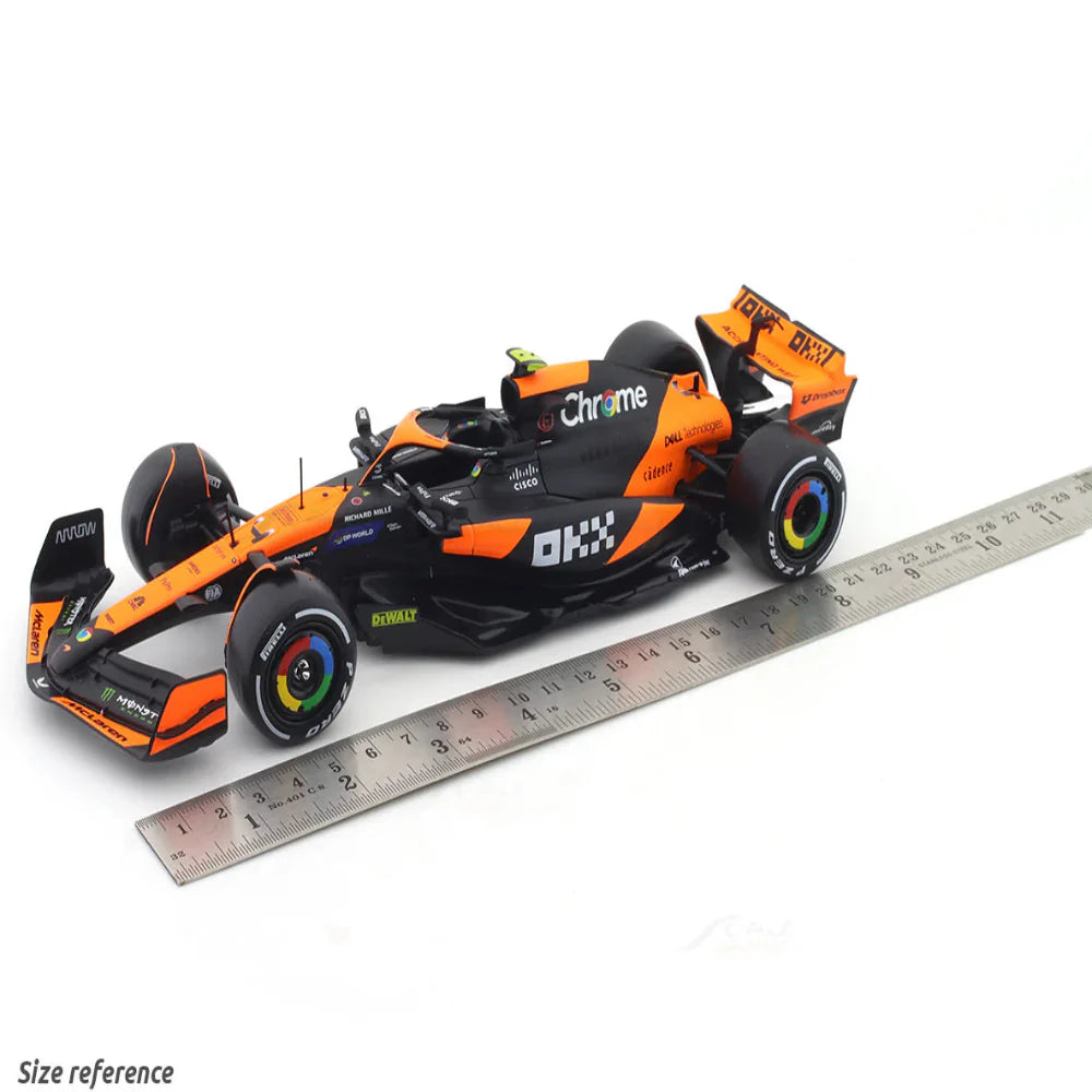 Bburago 2024 McLaren MCL38 No.4 with figure 1:24 Bburago licensed diecast Scale Model car collectible