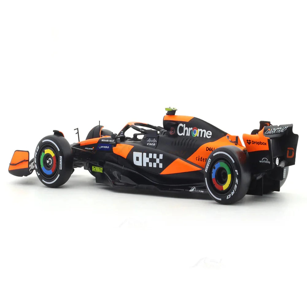 Bburago 2024 McLaren MCL38 No.4 with figure 1:24 Bburago licensed diecast Scale Model car collectible