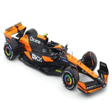 Bburago 2024 McLaren MCL38 No.4 with figure 1:24 Bburago licensed diecast Scale Model car collectible