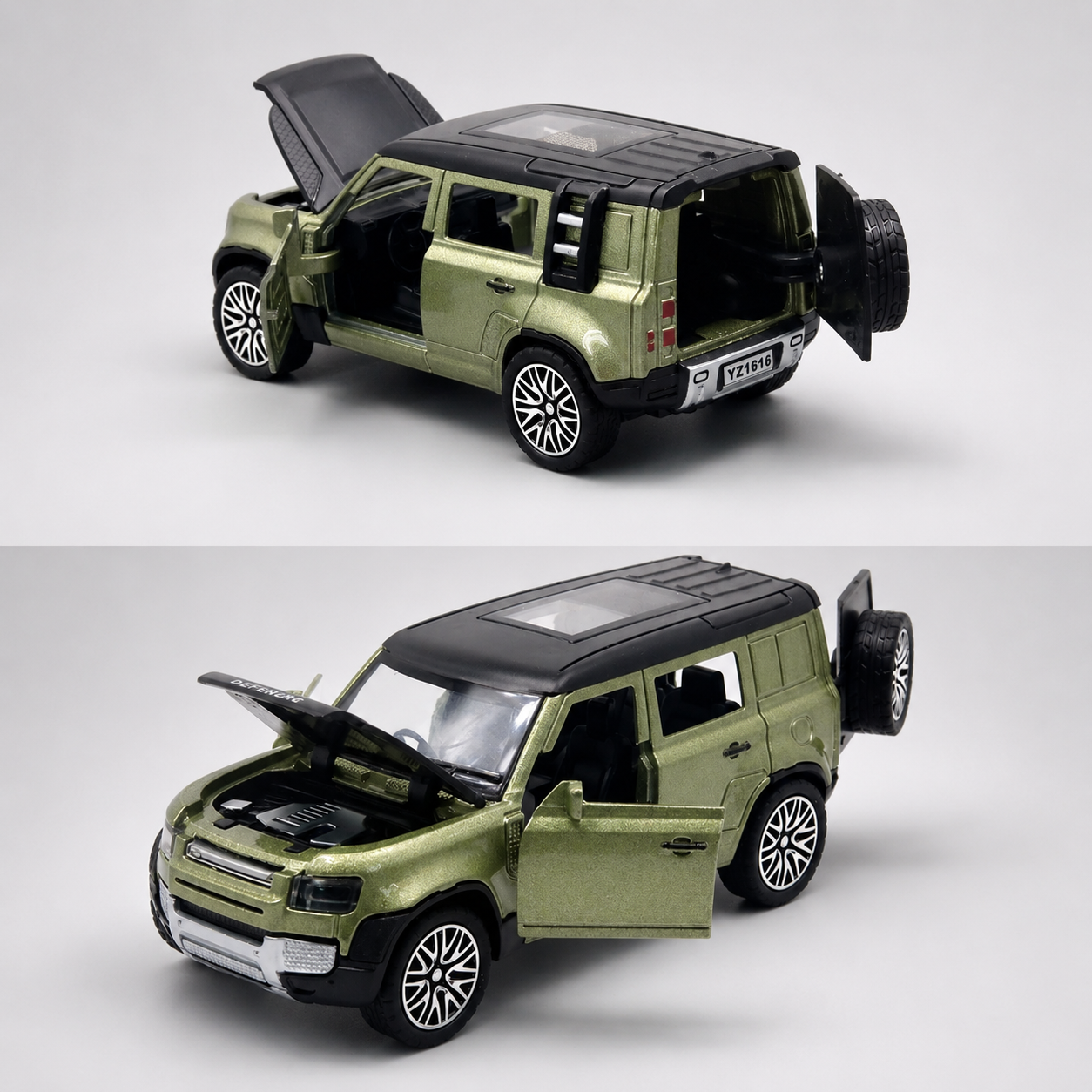 Diecast 1:36 Defender Toy Car Metal Body Openable Doors, Bonnet & Boot