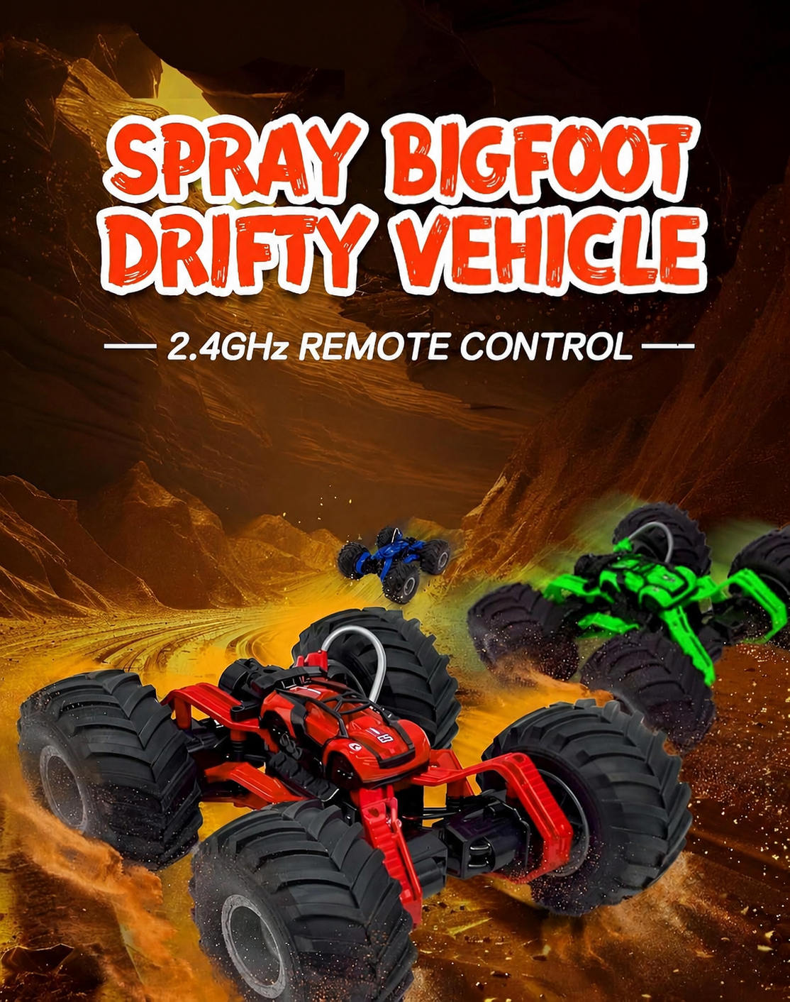 RC Rechargeable Full Function 2.4Ghz RC Car with Booster Spray
