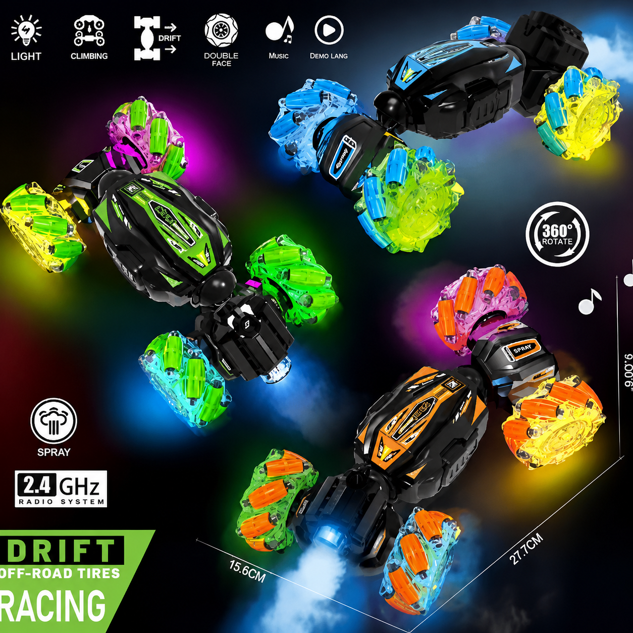 Watch Twisting Stunt RC Spray Car