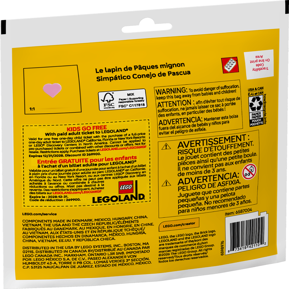 Lego 30716 Recruitment Bags Cute Easter Bunny (66 Pieces)