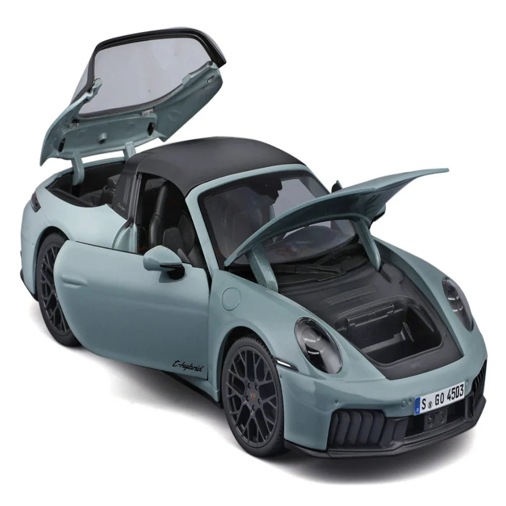 Maisto 2025 Porsche 911 992.2 Targa 4 GTS Hybrid Aventurine Green 1:18 Maisto Licensed Diecast Scale Model Car Collectible