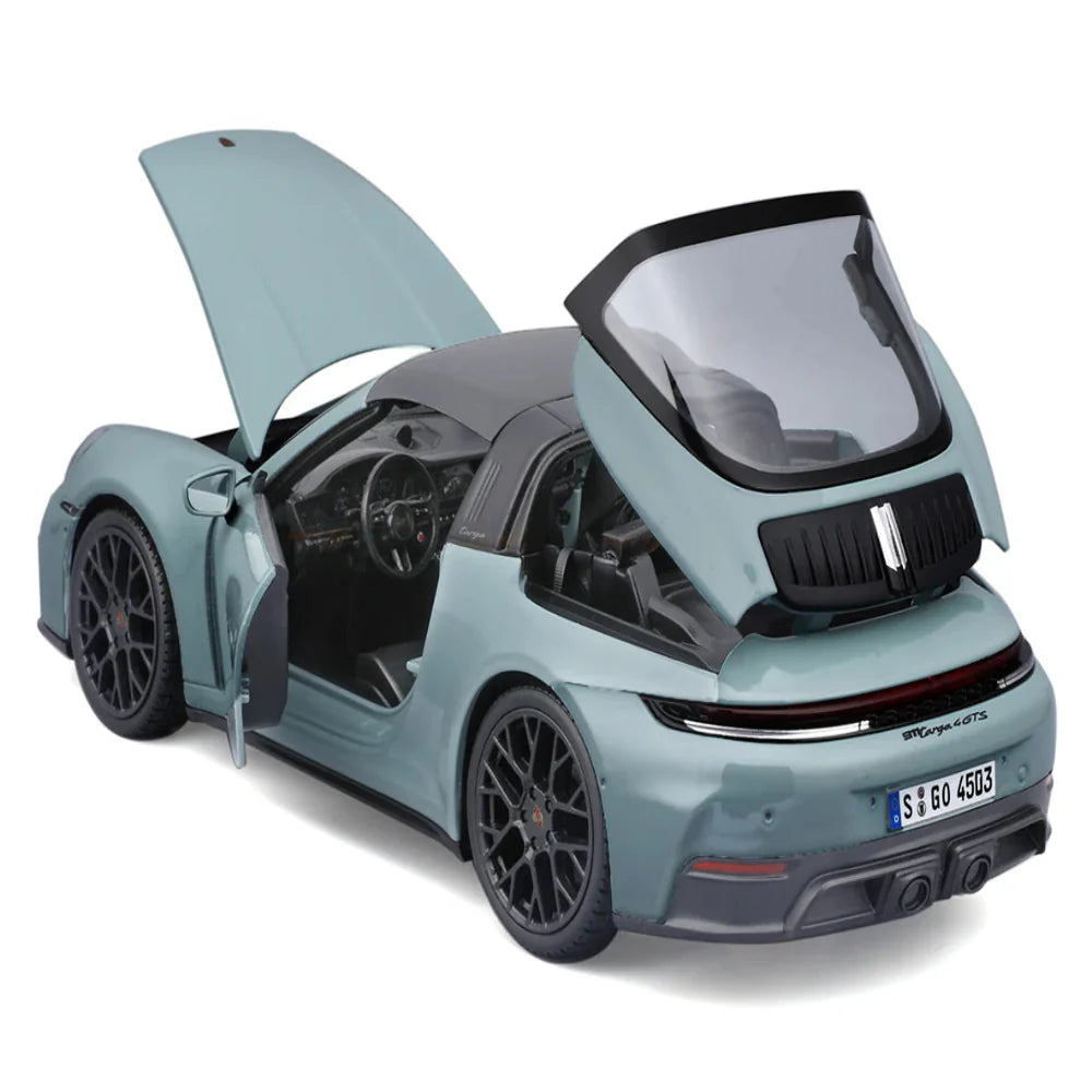 Maisto 2025 Porsche 911 992.2 Targa 4 GTS Hybrid Aventurine Green 1:18 Maisto Licensed Diecast Scale Model Car Collectible