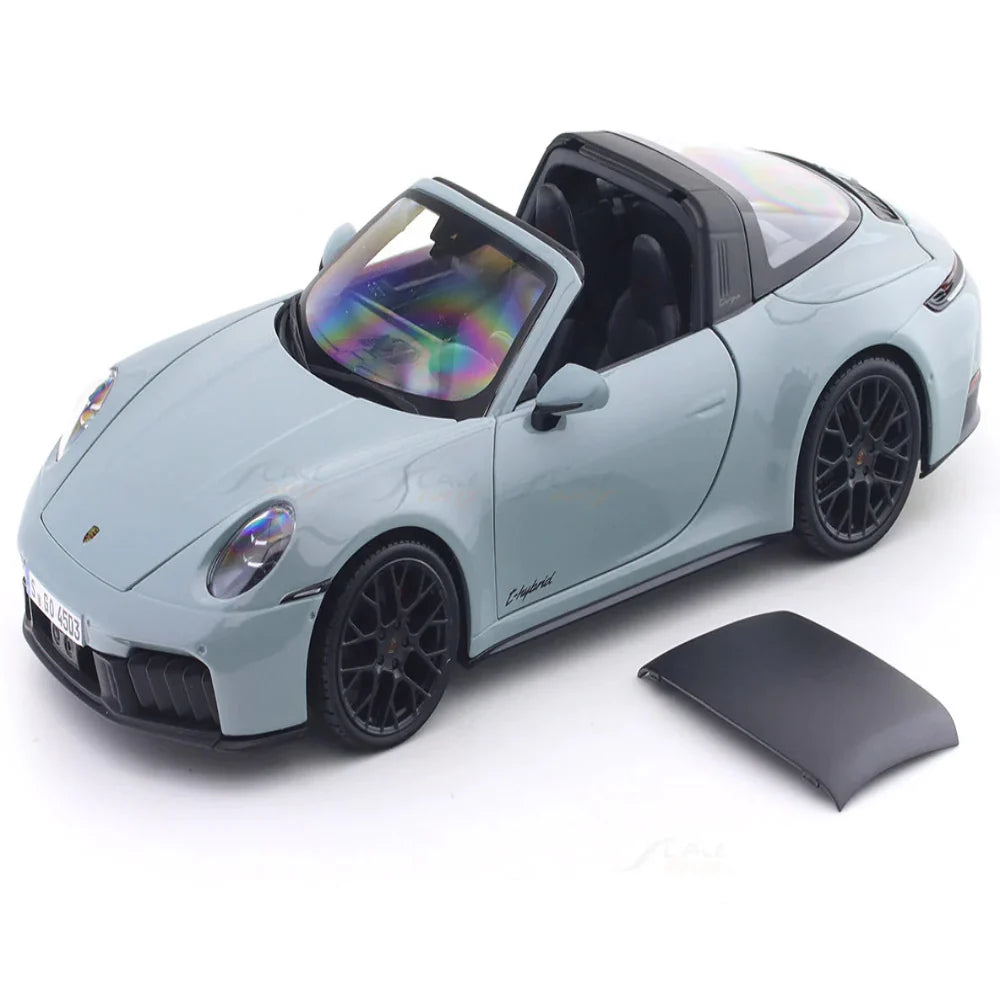 Maisto 2025 Porsche 911 992.2 Targa 4 GTS Hybrid Aventurine Green 1:18 Maisto Licensed Diecast Scale Model Car Collectible