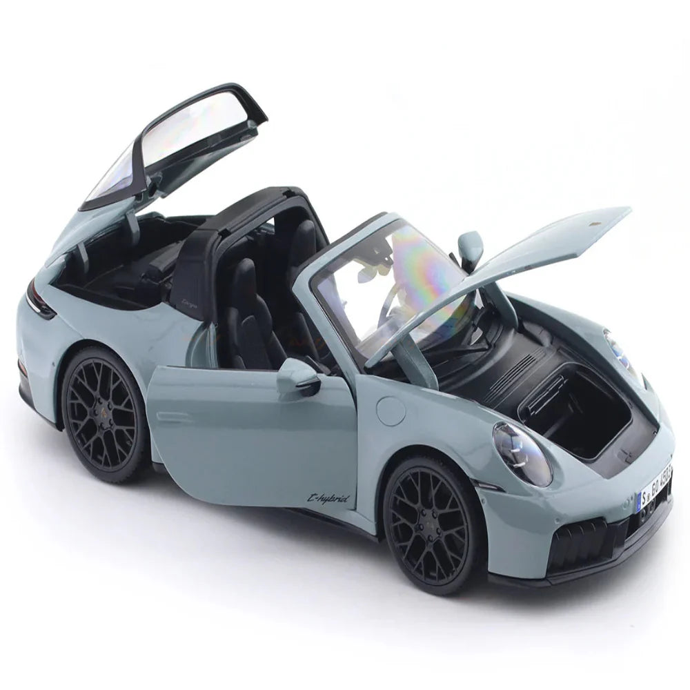 Maisto 2025 Porsche 911 992.2 Targa 4 GTS Hybrid Aventurine Green 1:18 Maisto Licensed Diecast Scale Model Car Collectible