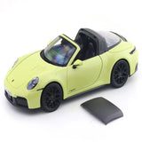 Maisto 2025 Porsche 911 992.2 Targa 4 GTS Hybrid Yellow 1:18 Maisto Licensed Diecast Scale Model Car Collectible