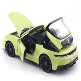 Maisto 2025 Porsche 911 992.2 Targa 4 GTS Hybrid Yellow 1:18 Maisto Licensed Diecast Scale Model Car Collectible
