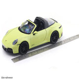 Maisto 2025 Porsche 911 992.2 Targa 4 GTS Hybrid Yellow 1:18 Maisto Licensed Diecast Scale Model Car Collectible