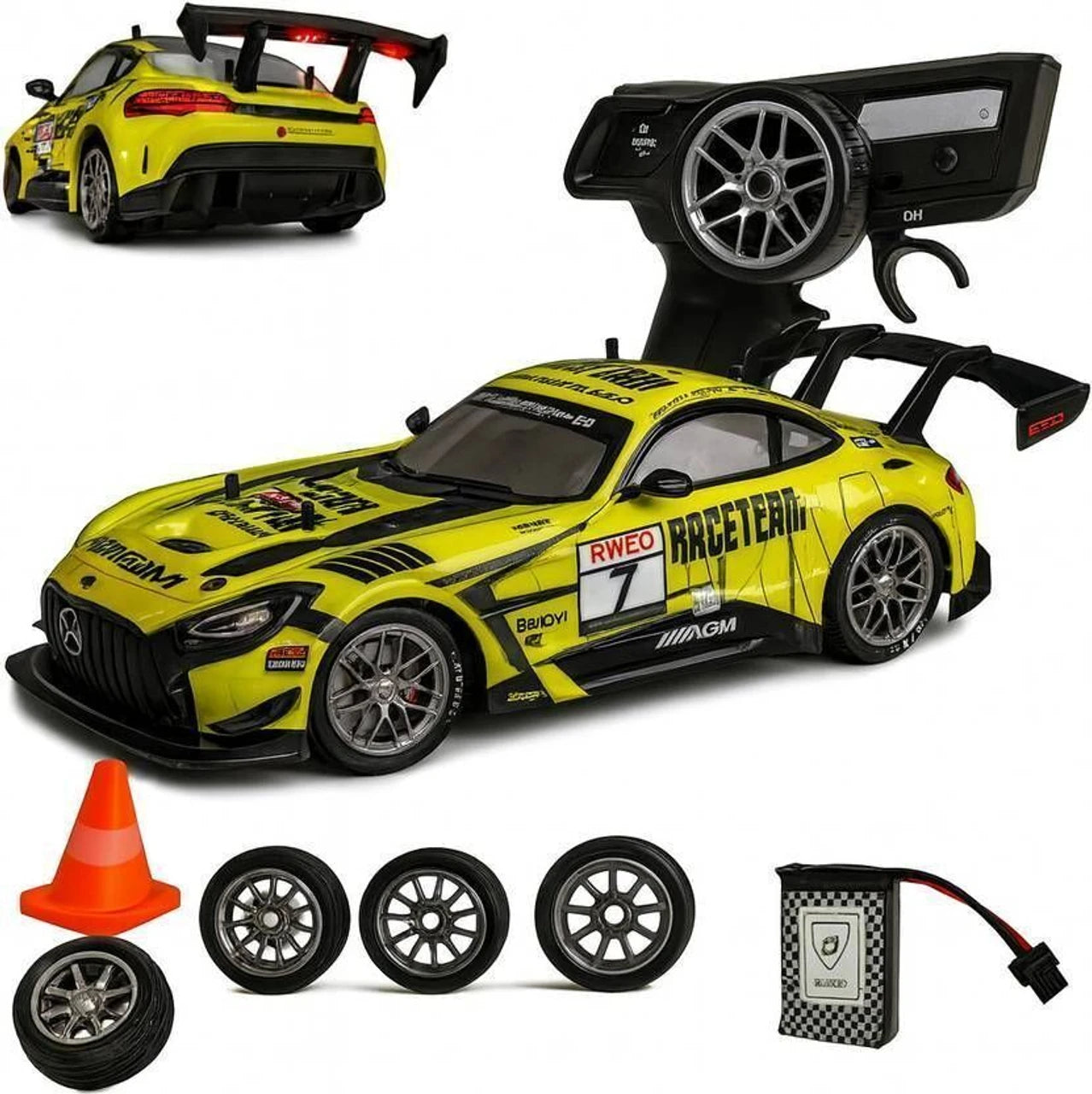 RC Drift Car with Rubber Wheels, High Speed 4x4 RC Racing Car SQ2335-064