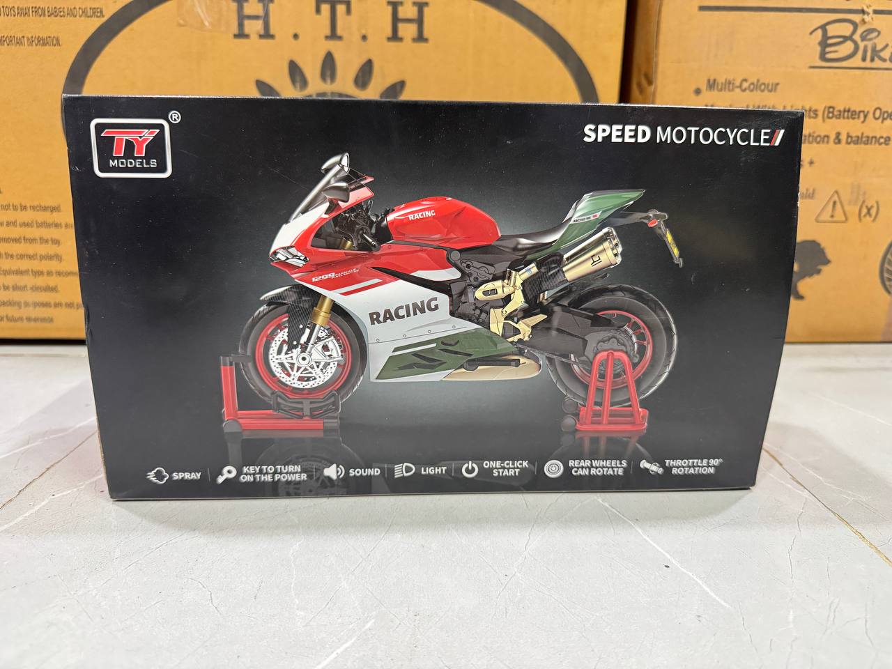 RACING DUCATI PANIGALE DIECAST BIKE 8678B