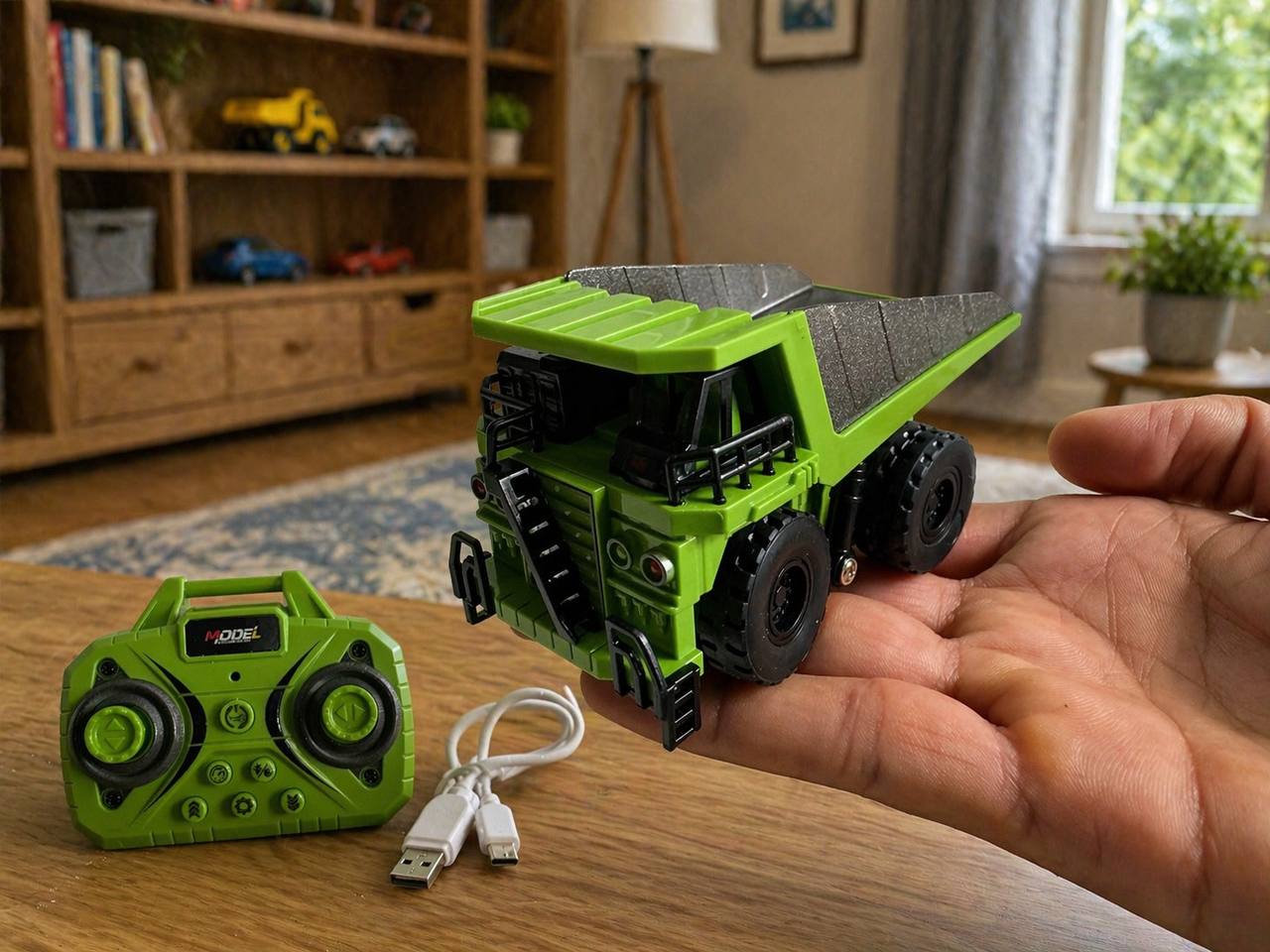 1:64 Metal Mini RC Dump Truck hj2025-3d