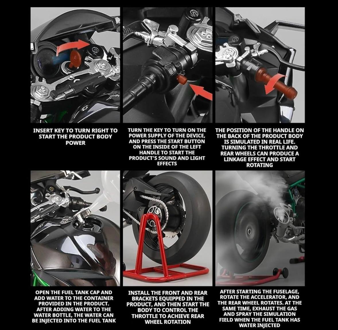 1:9 scale Kawasaki h2r die cast working model