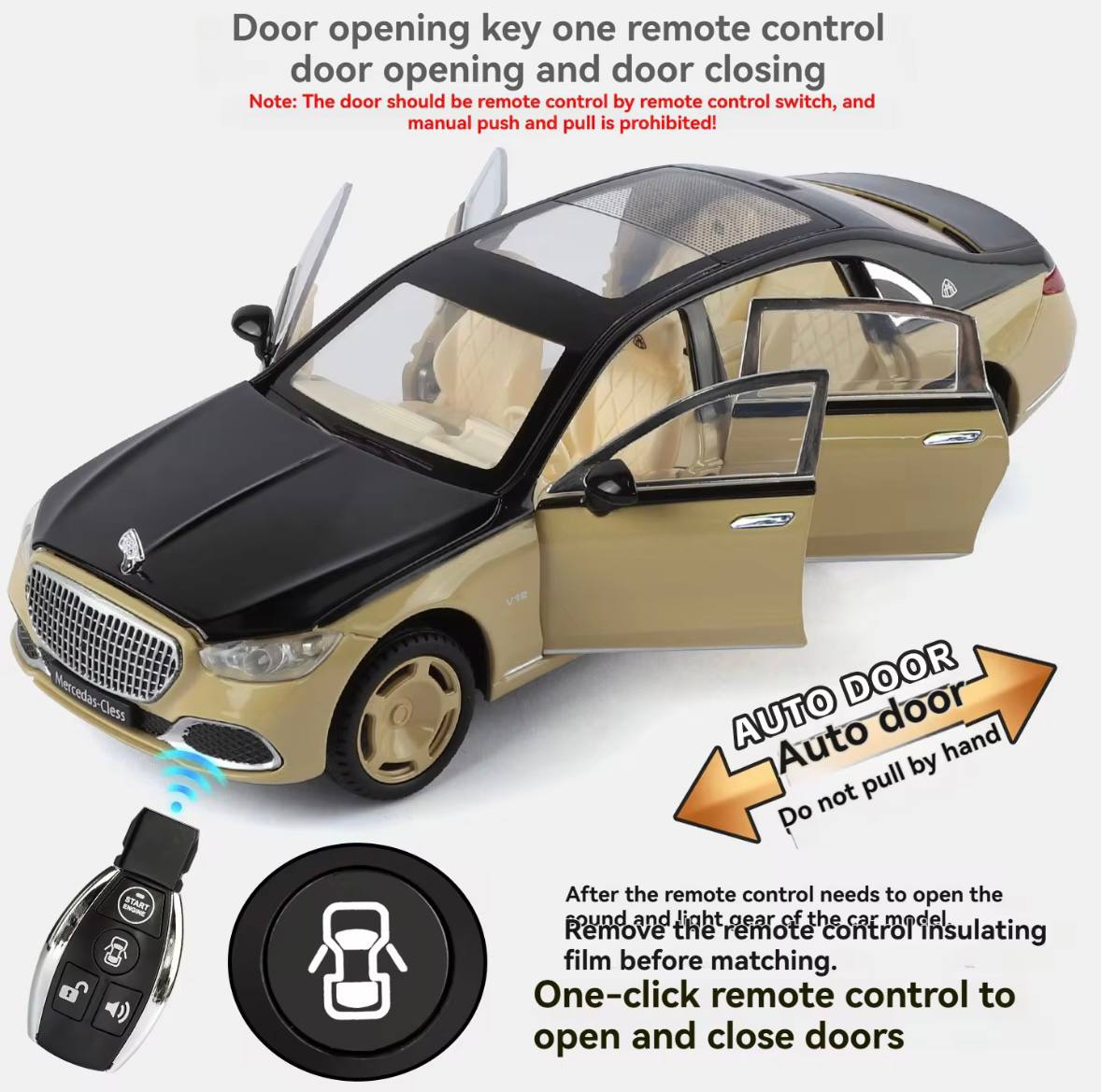 1:24 Diecast Benz S680 Model Car With Key Remote