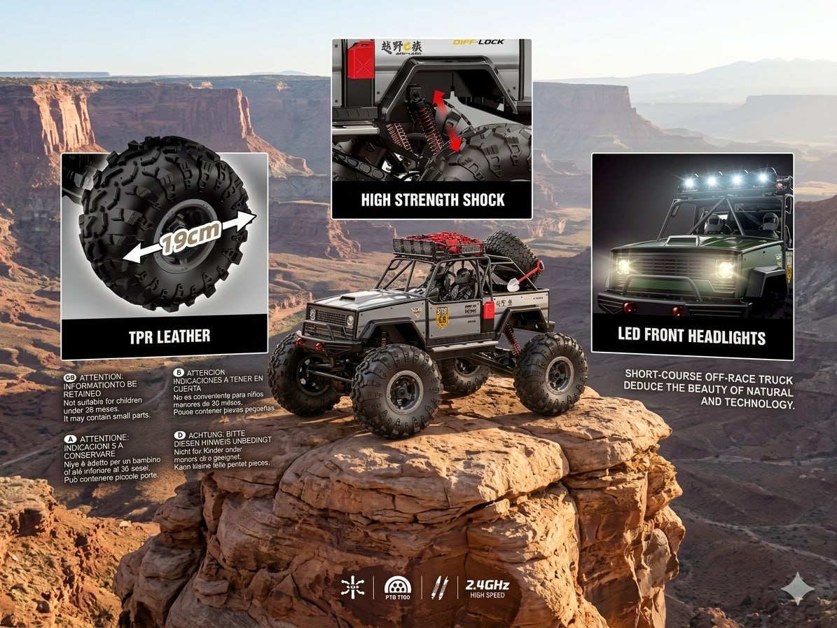 1:8 scale Off-Road RC Rock Crawler truck