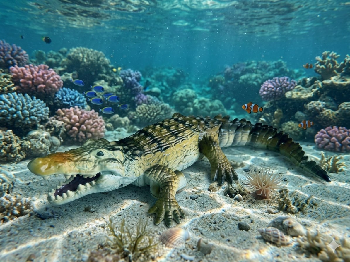 RC Swimming Crocodile Toy