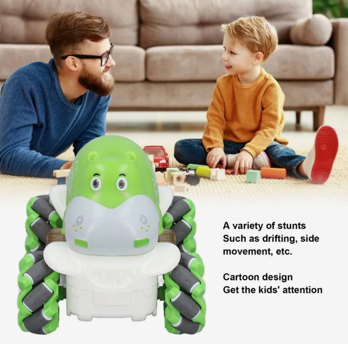 Cute Remote Control Car Toddler Rechargeable Hippo Style RC Car