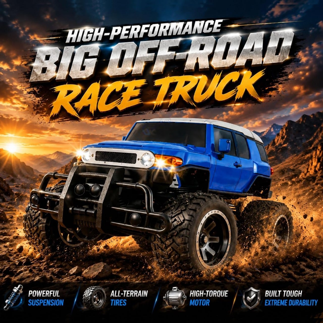 1:8 Scale Remote Control Big SUV Car with Inflated Off-Road Tires