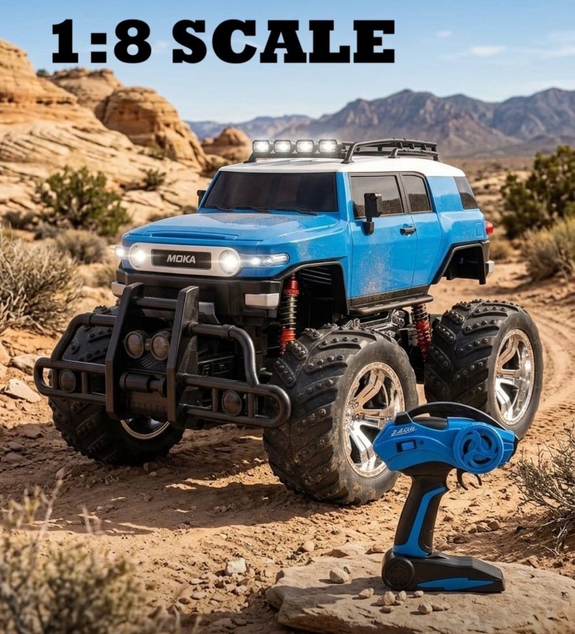 1:8 Scale Remote Control Big SUV Car with Inflated Off-Road Tires